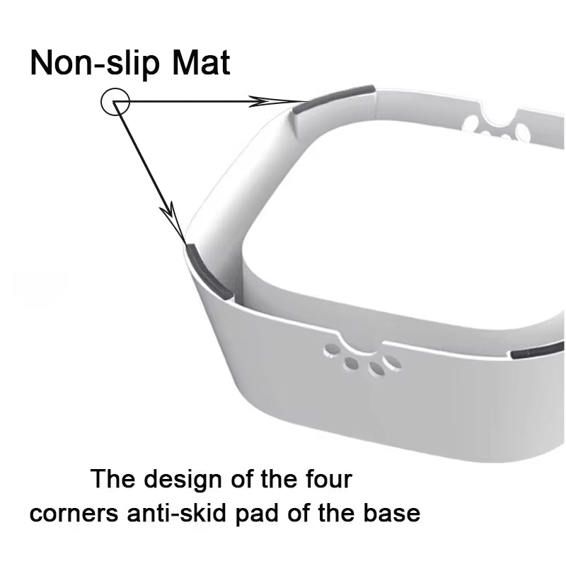 Close-up of spill-proof dog water bowl with non-slip mat and anti-skid pad design