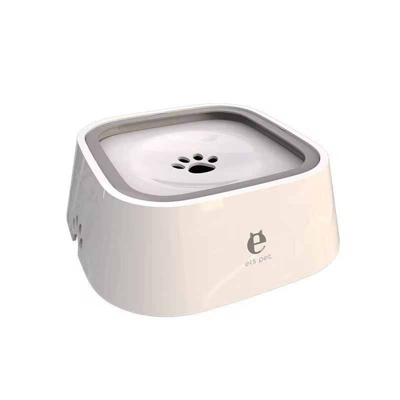 Spill-proof dog water bowl with no-splash floating plate design for mess-free pet hydration and clean floors.