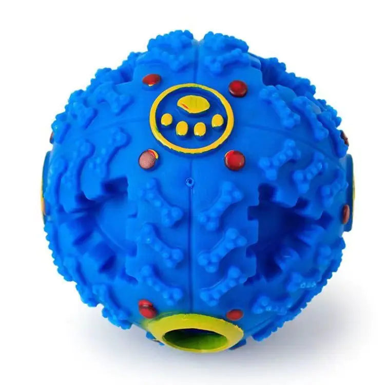 Durable chew toys for dogs - blue sound ball for training and play