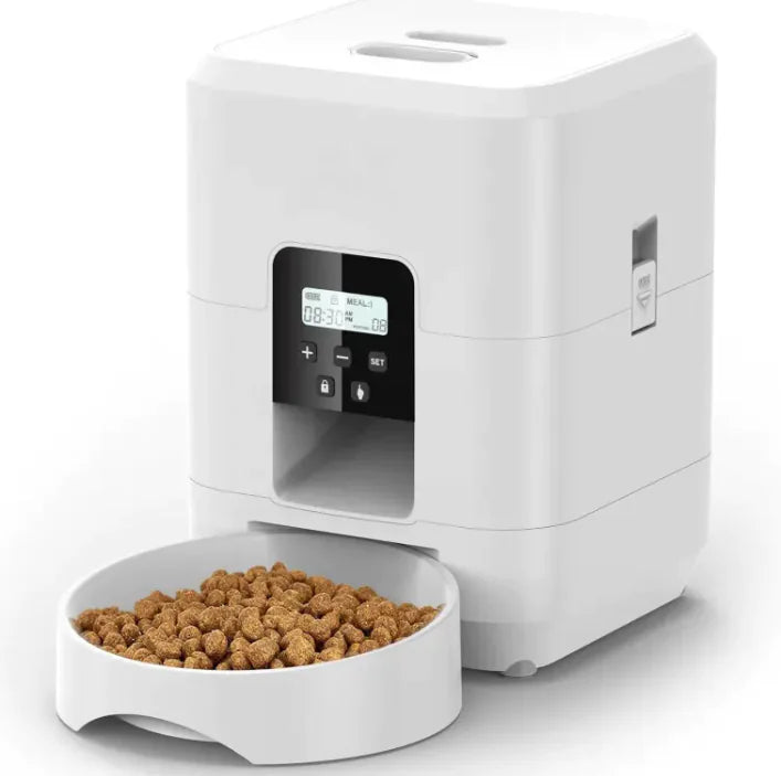 Smart pet auto feeder with remote control and scheduling features for automated pet feeding