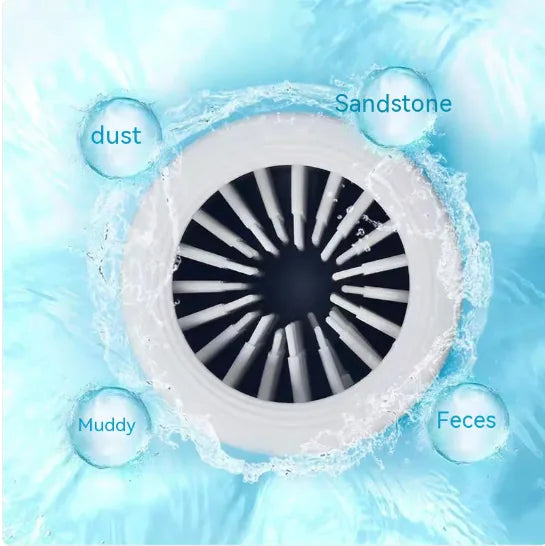 Top view of automatic pet paw cleaner with silicone bristles for removing dirt, mud, and grime from pet paws.